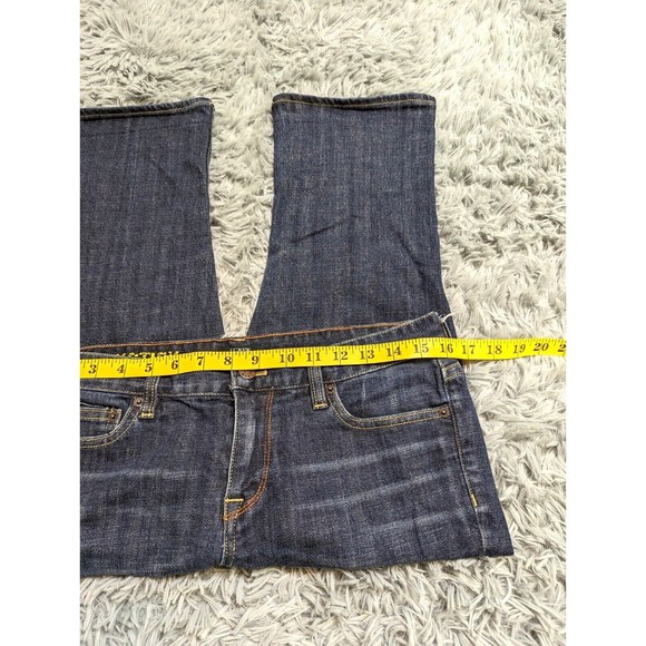 J Crew Matchstick Capri Jeans Womens Size 31 Dark Wash Blue Denim Stretch 31x20 - Picture 5 of 12